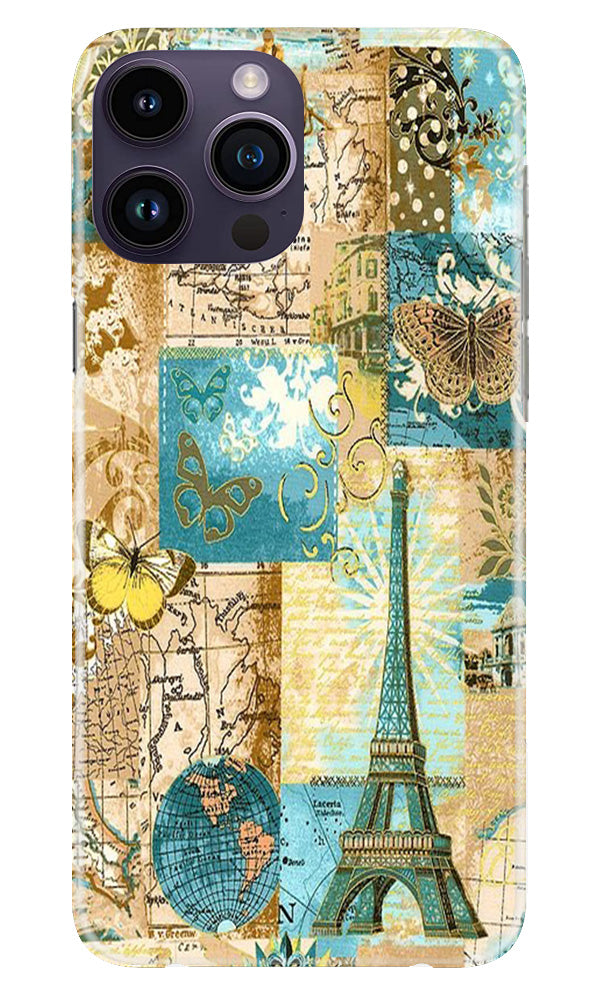 Travel Eiffel Tower Case for iPhone 14 Pro Max (Design No. 175)