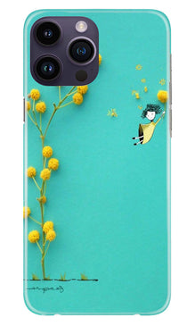 Flowers Girl Mobile Back Case for iPhone 14 Pro (Design - 185)