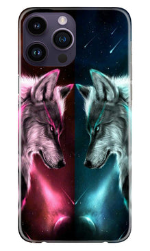 Wolf fight Mobile Back Case for iPhone 14 Pro Max (Design - 190)