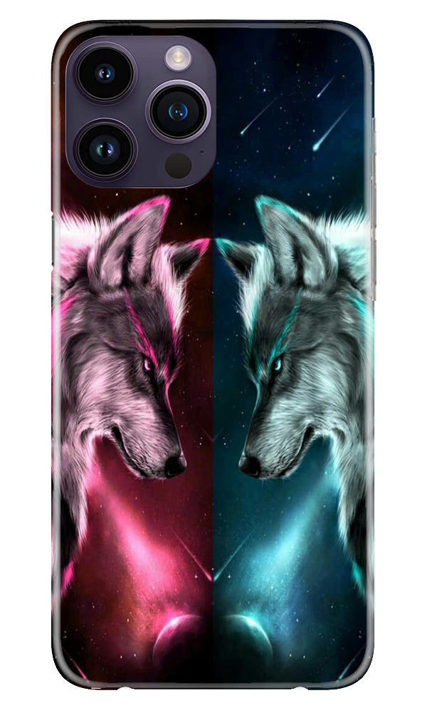 Wolf fight Case for iPhone 14 Pro (Design No. 190)