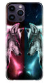 Wolf fight Case for iPhone 14 Pro (Design No. 190)