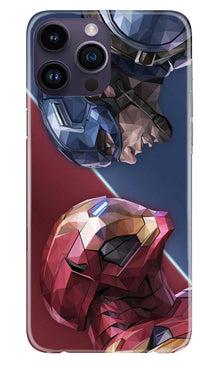 Ironman Captain America Mobile Back Case for iPhone 14 Pro (Design - 214)