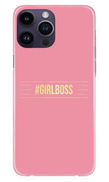 Girl Boss Pink Mobile Back Case for iPhone 14 Pro (Design - 232)