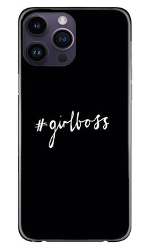 #GirlBoss Mobile Back Case for iPhone 14 Pro (Design - 235)