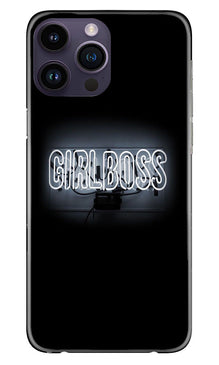 Girl Boss Black Mobile Back Case for iPhone 14 Pro (Design - 237)