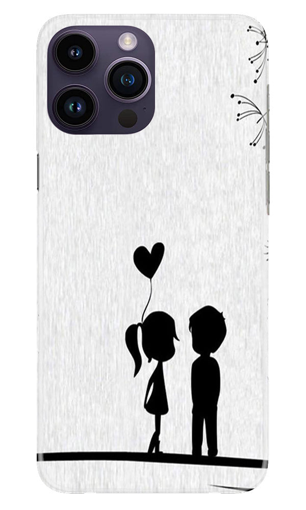 Cute Kid Couple Case for iPhone 14 Pro (Design No. 252)