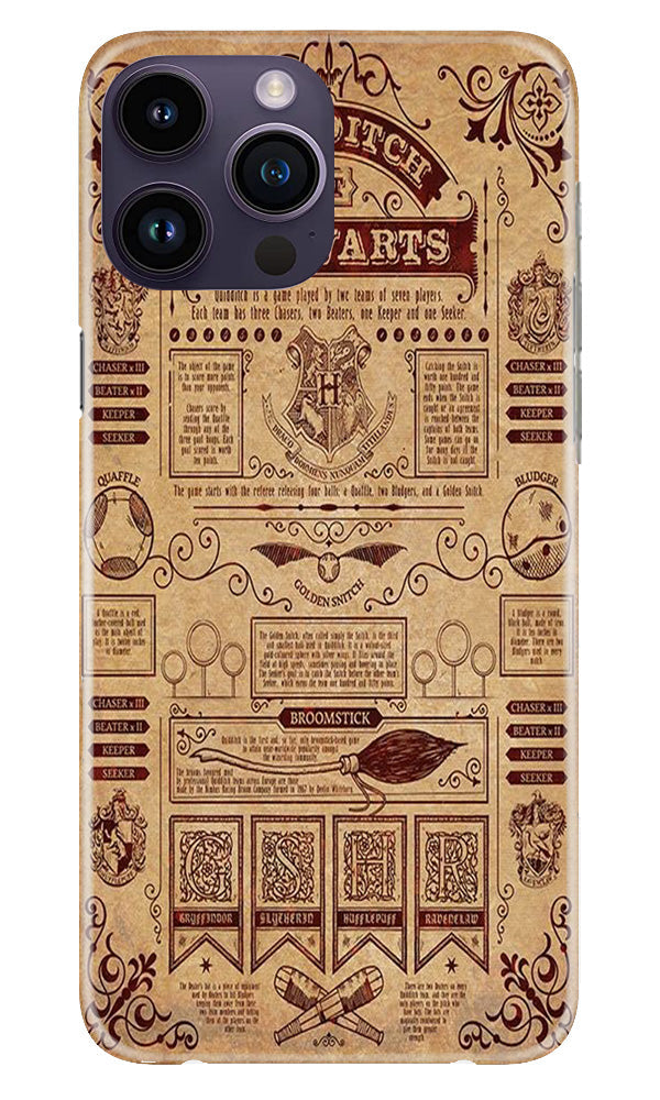 Hogwarts Mobile Back Case for iPhone 14 Pro (Design - 266)