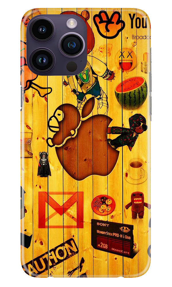 Wooden Texture Mobile Back Case for iPhone 14 Pro (Design - 326)