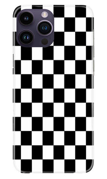 Black White Boxes Mobile Back Case for iPhone 14 Pro Max (Design - 331)