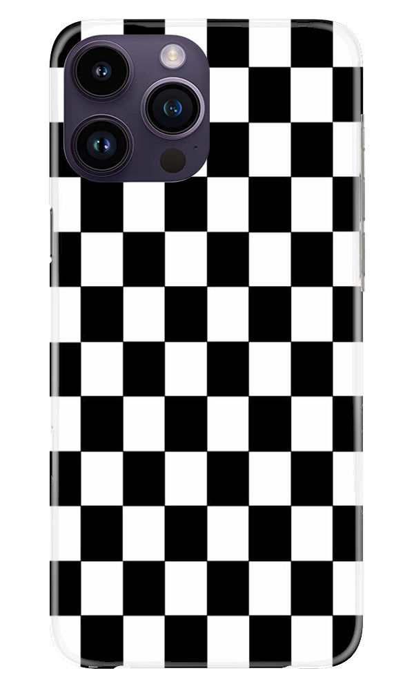 Black White Boxes Mobile Back Case for iPhone 14 Pro (Design - 331)