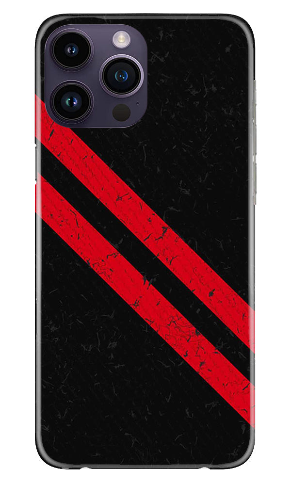 Black Red Pattern Mobile Back Case for iPhone 14 Pro Max (Design - 332)