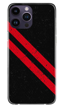 Black Red Pattern Mobile Back Case for iPhone 14 Pro (Design - 332)