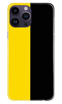 Black Yellow Pattern Mobile Back Case for iPhone 14 Pro (Design - 354)