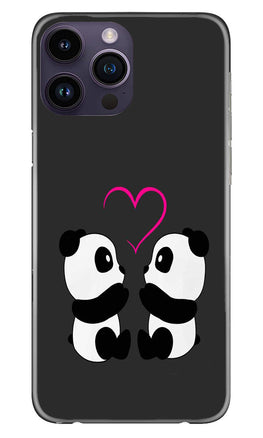 Panda Love Mobile Back Case for iPhone 14 Pro (Design - 355)