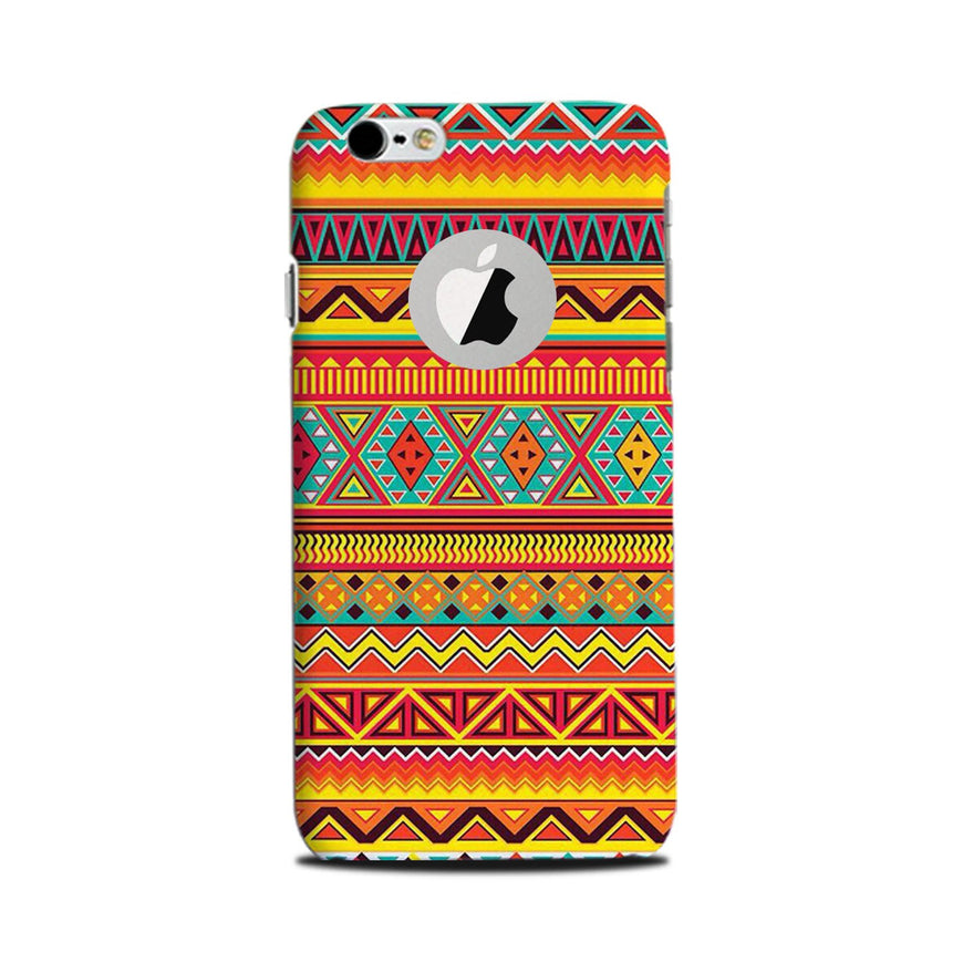Zigzag line pattern Case for iPhone 6 / 6s logo cut 