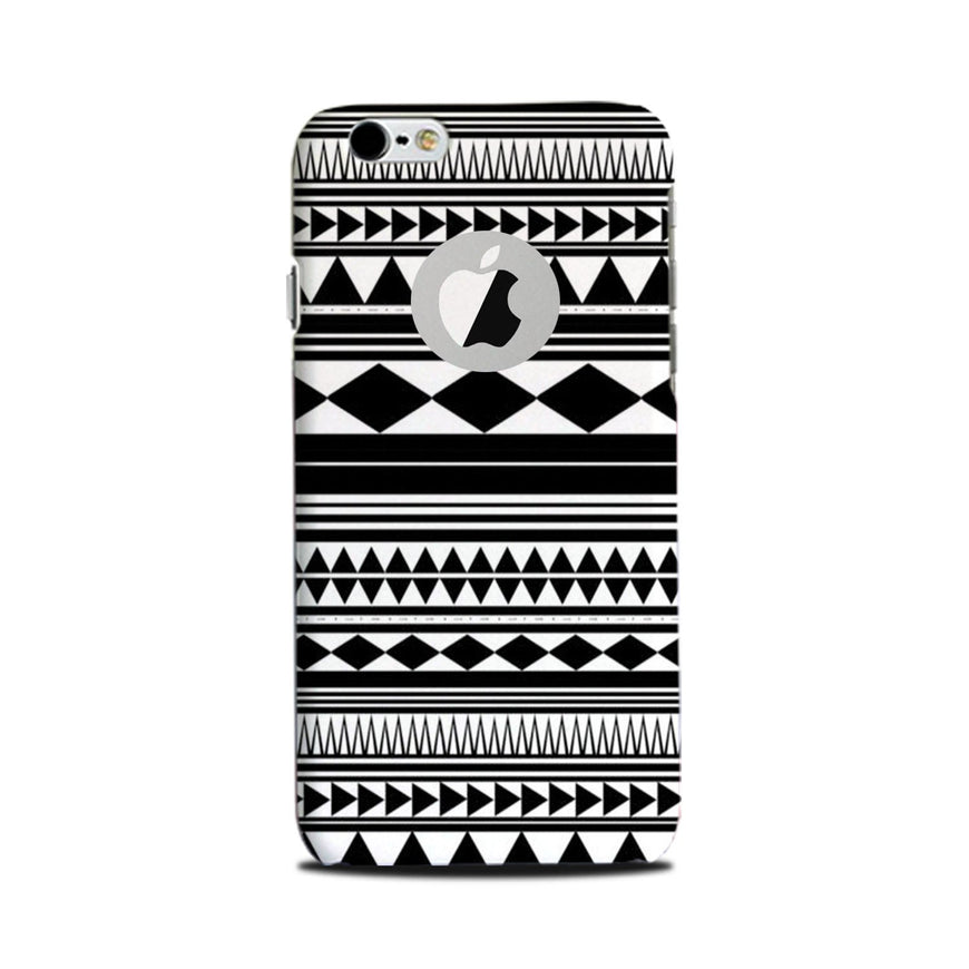 Black white Pattern Case for iPhone 6 / 6s logo cut 