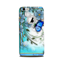 Blue Butterfly Mobile Back Case for iPhone 6 / 6s logo cut  (Design - 21)