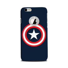 Captain America Mobile Back Case for iPhone 6 / 6s logo cut  (Design - 42)