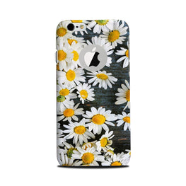 White flowers2 Case for iPhone 6 / 6s logo cut 