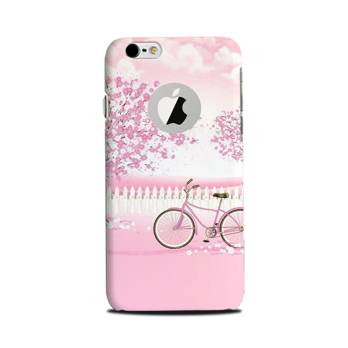 Pink Flowers Cycle Case for iPhone 6 / 6s logo cut   (Design - 102)