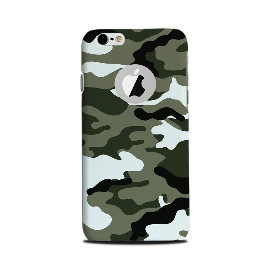 Army Camouflage Case for iPhone 6 / 6s logo cut   (Design - 108)