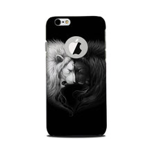 Dark White Lion Mobile Back Case for iPhone 6 / 6s logo cut   (Design - 140)