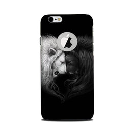 Dark White Lion Case for iPhone 6 / 6s logo cut (Design - 140)