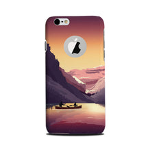 Mountains Boat Mobile Back Case for iPhone 6 / 6s logo cut  (Design - 181)