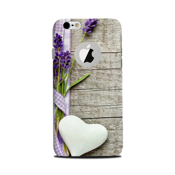 White Heart Case for iPhone 6 / 6s logo cut  (Design No. 298)