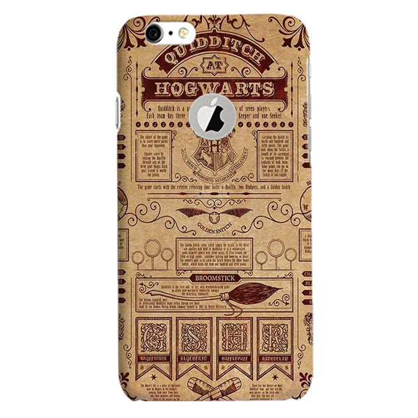 Hogwarts Mobile Back Case for iPhone 6 / 6s Logo Cut  (Design - 304)
