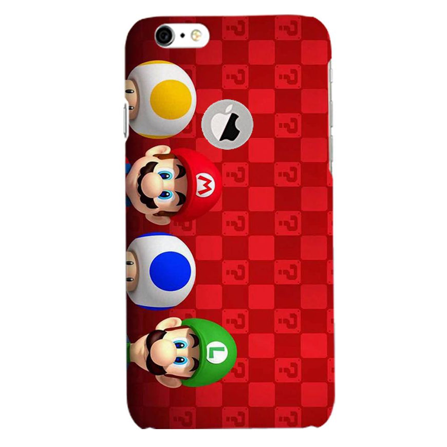 Mario Mobile Back Case for iPhone 6 / 6s Logo Cut  (Design - 337)