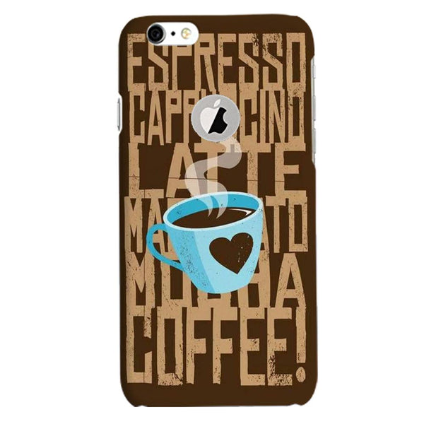 Love Coffee Mobile Back Case for iPhone 6 / 6s Logo Cut  (Design - 351)