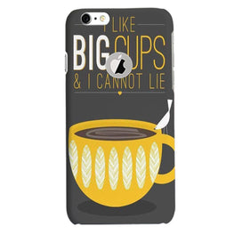 Big Cups Coffee Mobile Back Case for iPhone 6 / 6s Logo Cut(Design - 352)