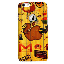 Wooden Texture Mobile Back Case for iPhone 6 / 6s Logo Cut  (Design - 367)