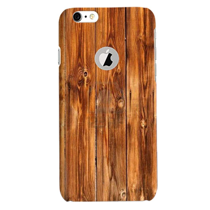 Wooden Texture Mobile Back Case for iPhone 6 / 6s Logo Cut  (Design - 376)