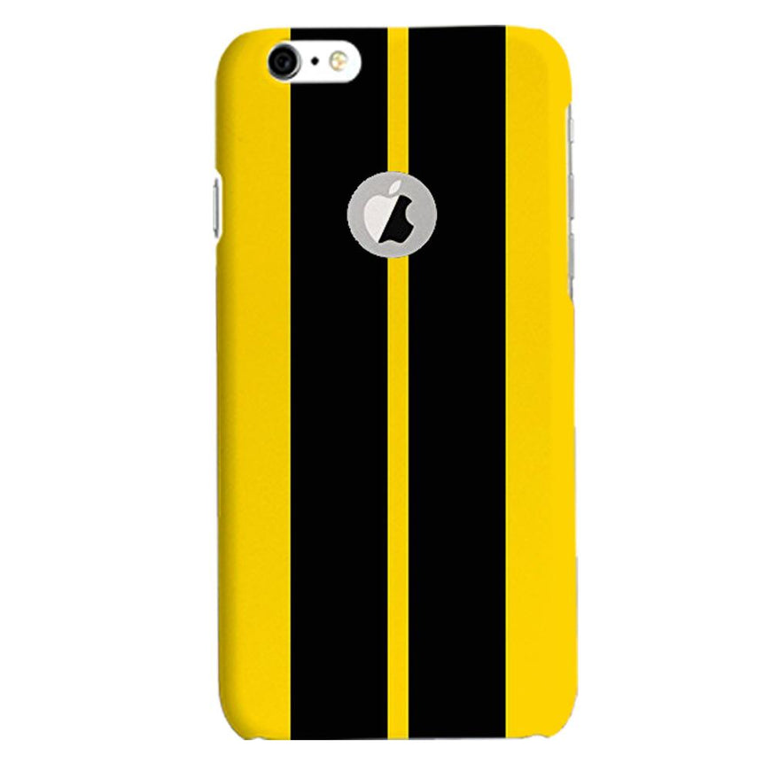 Black Yellow Pattern Mobile Back Case for iPhone 6 / 6s Logo Cut  (Design - 377)