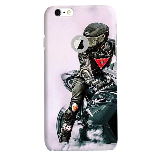 Biker Mobile Back Case for iPhone 6 / 6s Logo Cut  (Design - 383)
