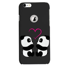 Panda Love Mobile Back Case for iPhone 6 / 6s Logo Cut  (Design - 398)