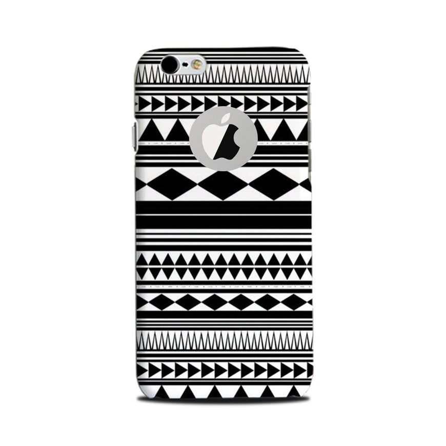 Black white Pattern Case for iPhone 6 Plus / 6s Plus logo cut 