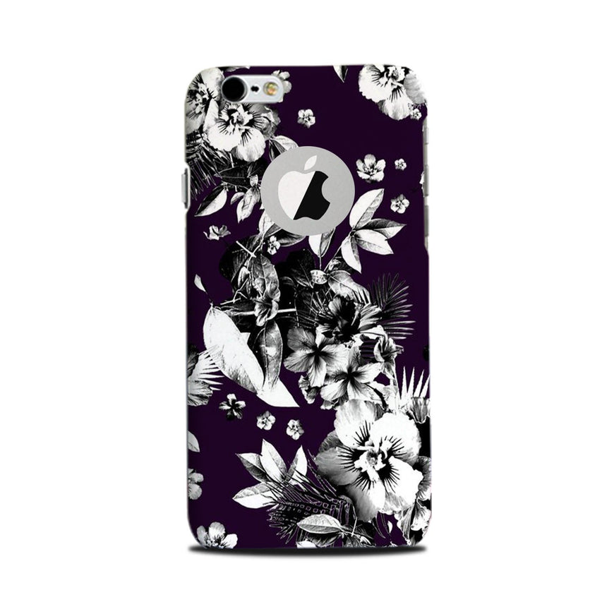white flowers Case for iPhone 6 Plus / 6s Plus logo cut 