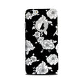 White flowers Black Background Case for iPhone 6 Plus / 6s Plus logo cut 