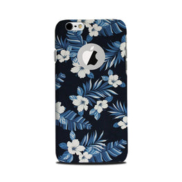 White flowers Blue Background2 Case for iPhone 6 Plus / 6s Plus logo cut 