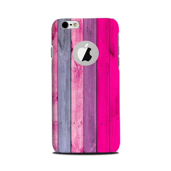 Wooden look Case for iPhone 6 Plus / 6s Plus logo cut 