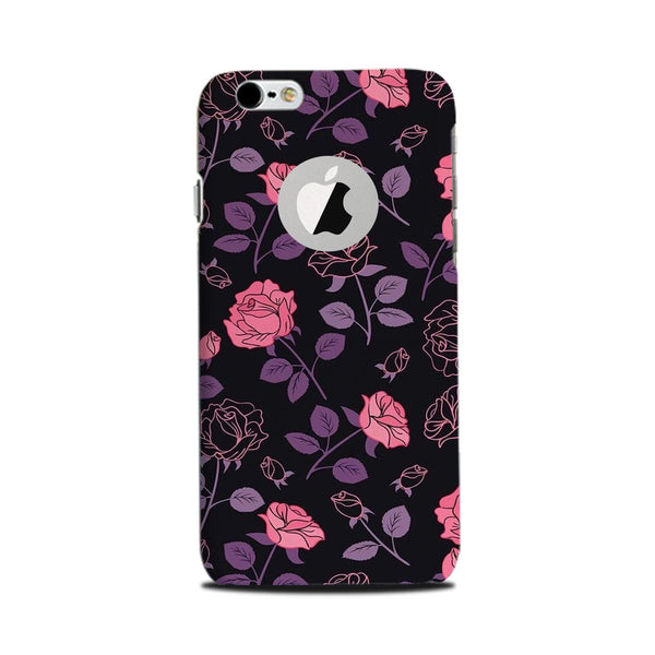 Rose Black Background Case for iPhone 6 Plus / 6s Plus logo cut 