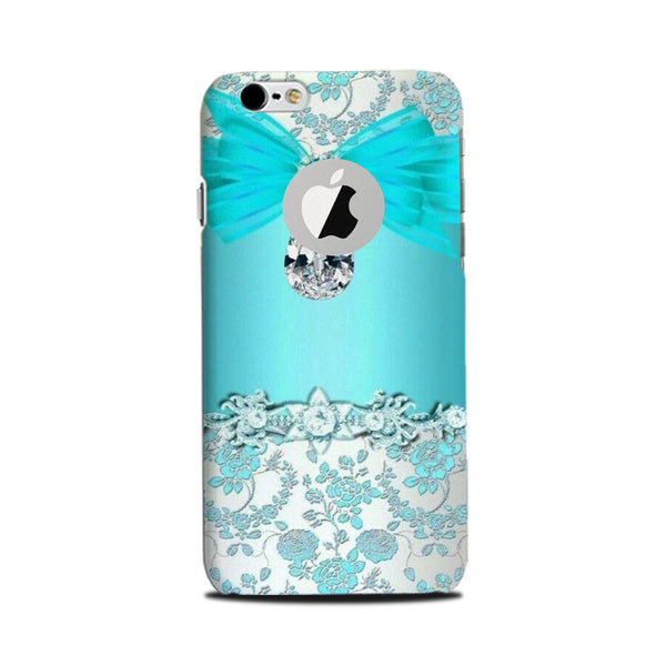 Shinny Blue Background Case for iPhone 6 Plus / 6s Plus logo cut 