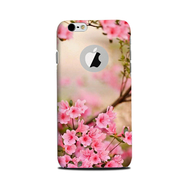 Pink flowers Case for iPhone 6 Plus / 6s Plus logo cut 