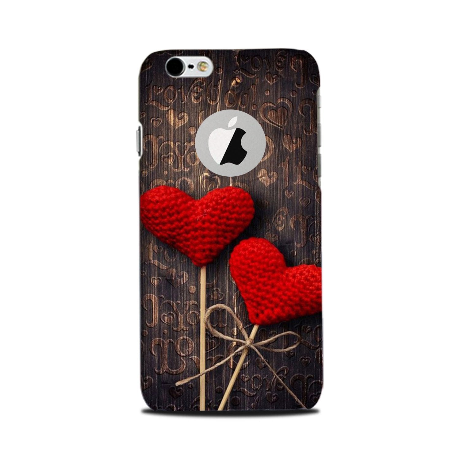 Red Hearts Case for iPhone 6 Plus / 6s Plus logo cut 