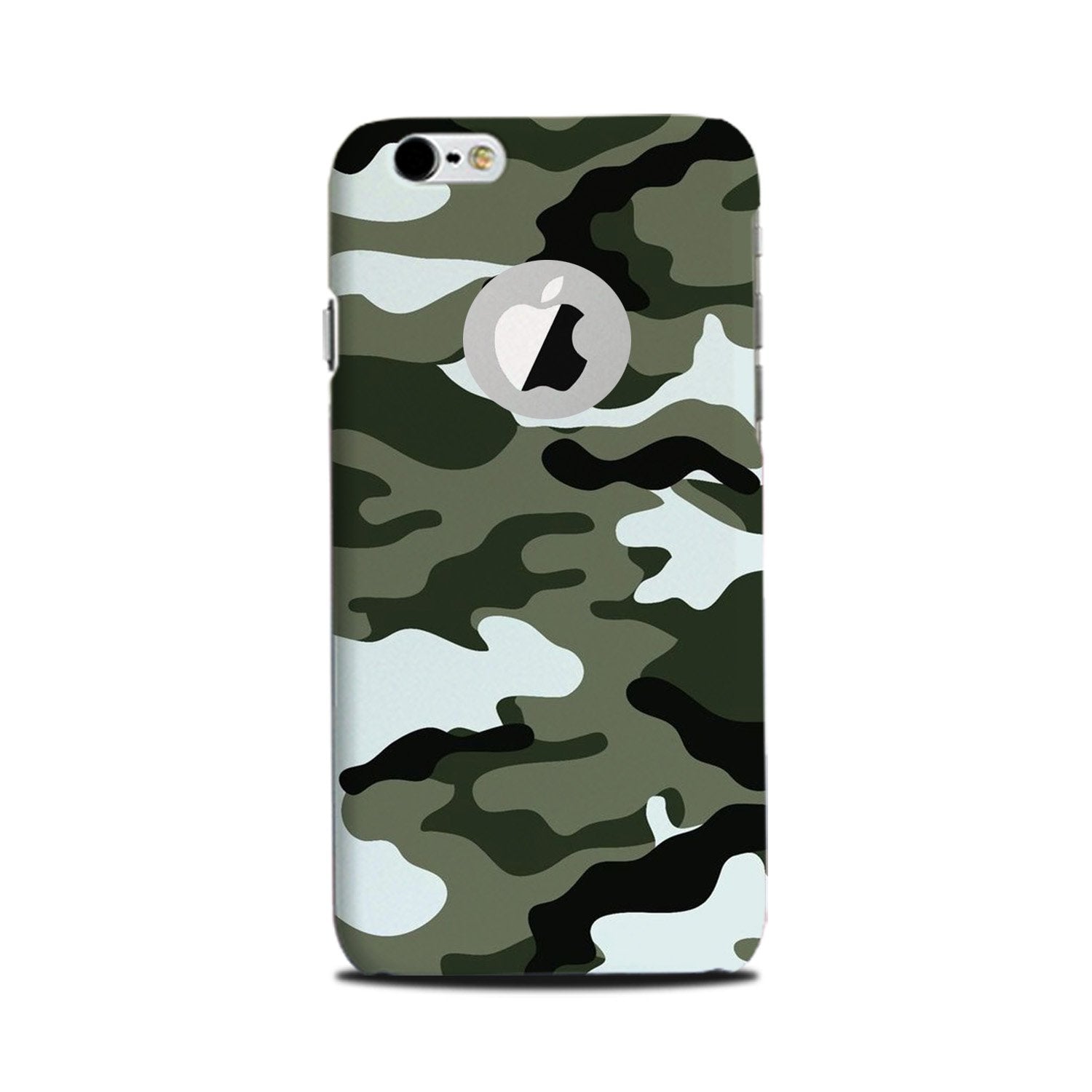 Army Camouflage Case for iPhone 6 Plus / 6s Plus logo cut (Design - 108)