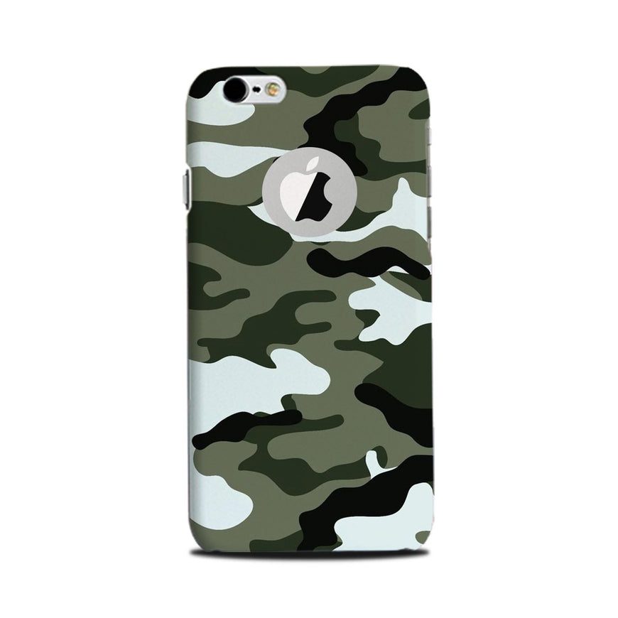 Army Camouflage Case for iPhone 6 Plus / 6s Plus logo cut   (Design - 108)