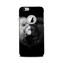 Dark White Lion Mobile Back Case for iPhone 6 Plus / 6s Plus logo cut   (Design - 140)